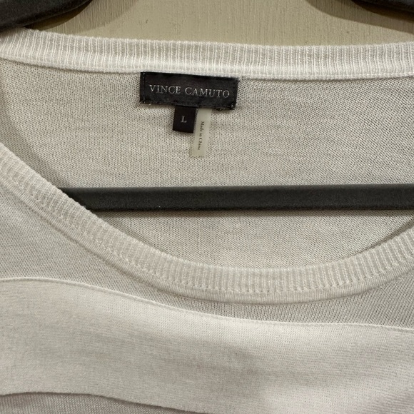 Vince Camuto Cream Ruffled 3/4 Sleeve Blouse - Picture 2 of 3